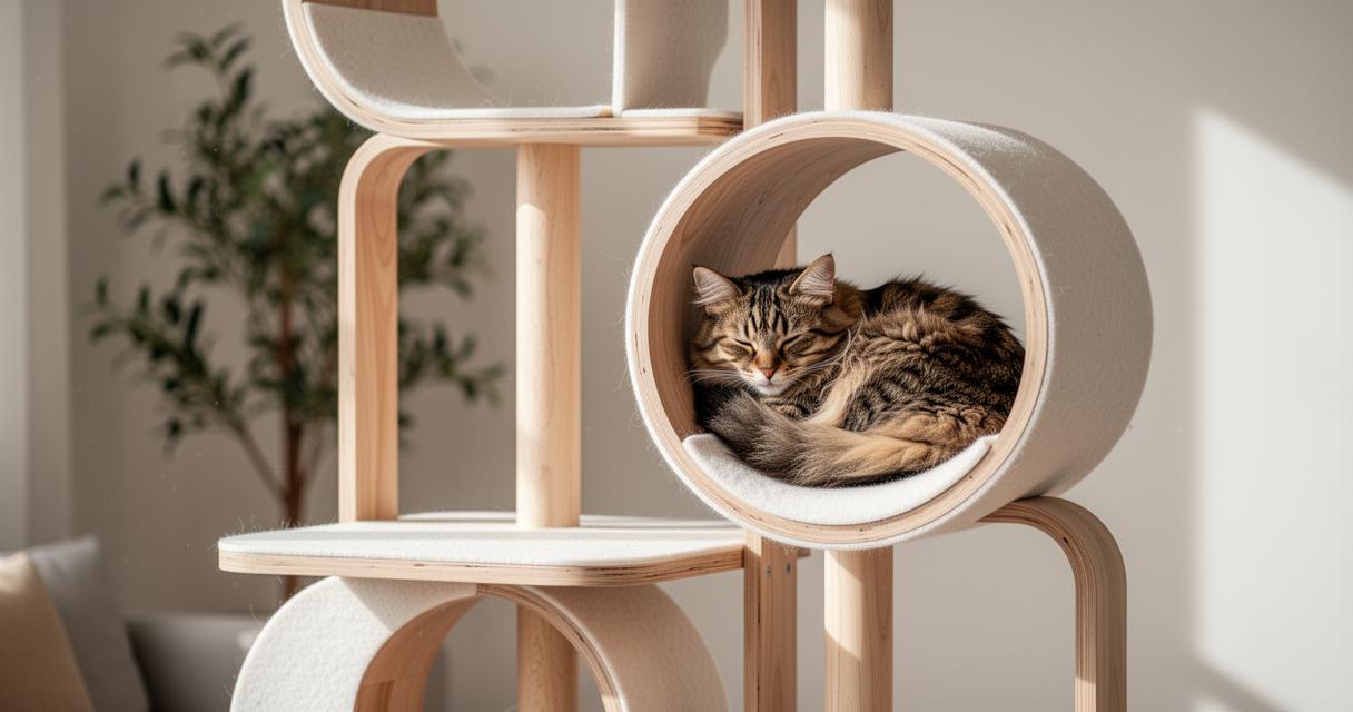 Sélection d&rsquo;arbres à chat design multifonctionnels : matériaux nobles et différentes options disponibles